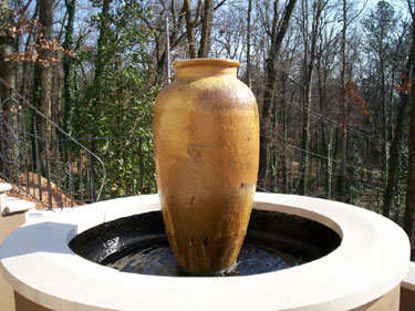 Large Urn with Limestone Coping